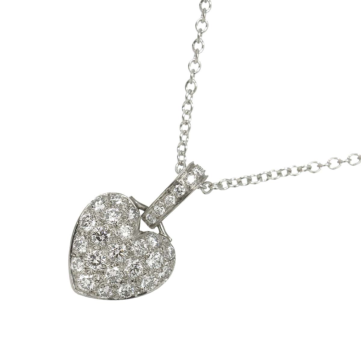 Sentimental Heart Diamond Necklace Platinum