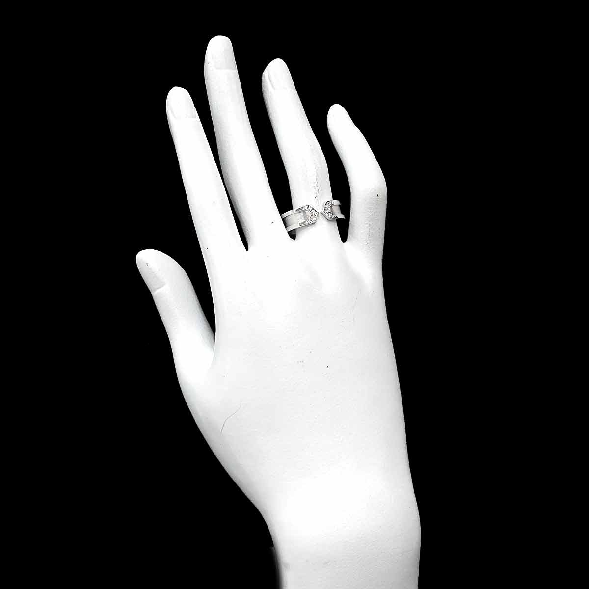 C2 Diamond SM Ring 18K WG 750 Size55 7.25(US)