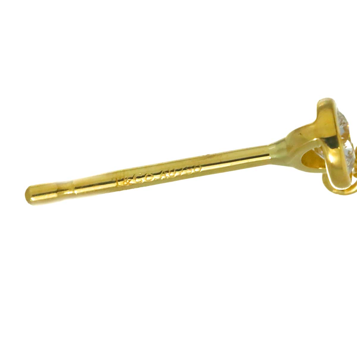 By The Yard Diamond Earrings Pierced 18K Yellow Gold 750