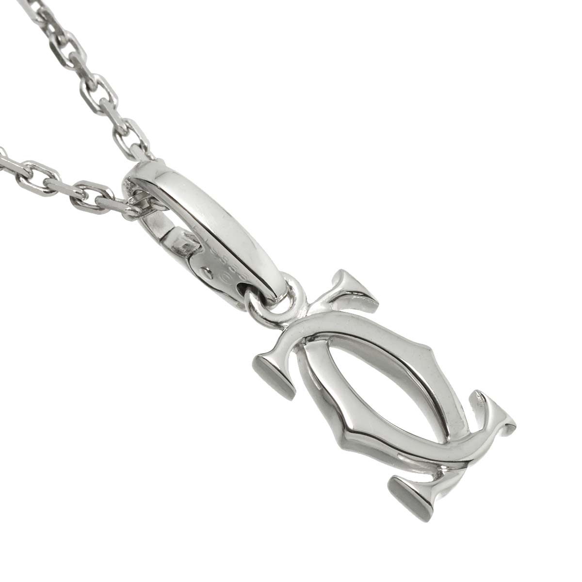 2C Charm Necklace 18K White Gold 750
