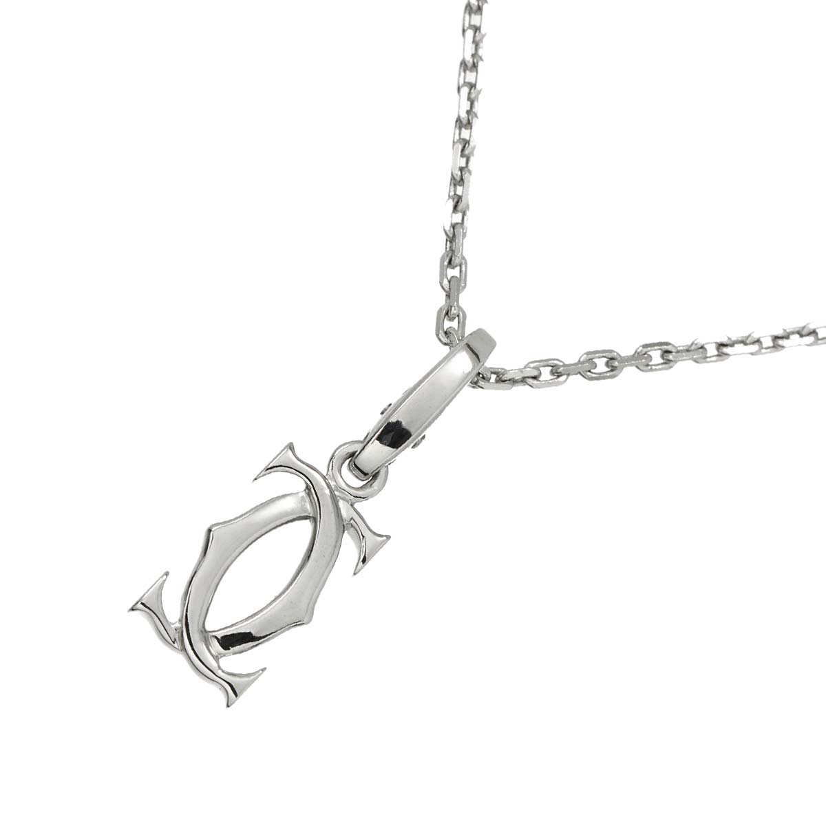 2C Charm Necklace 18K White Gold 750