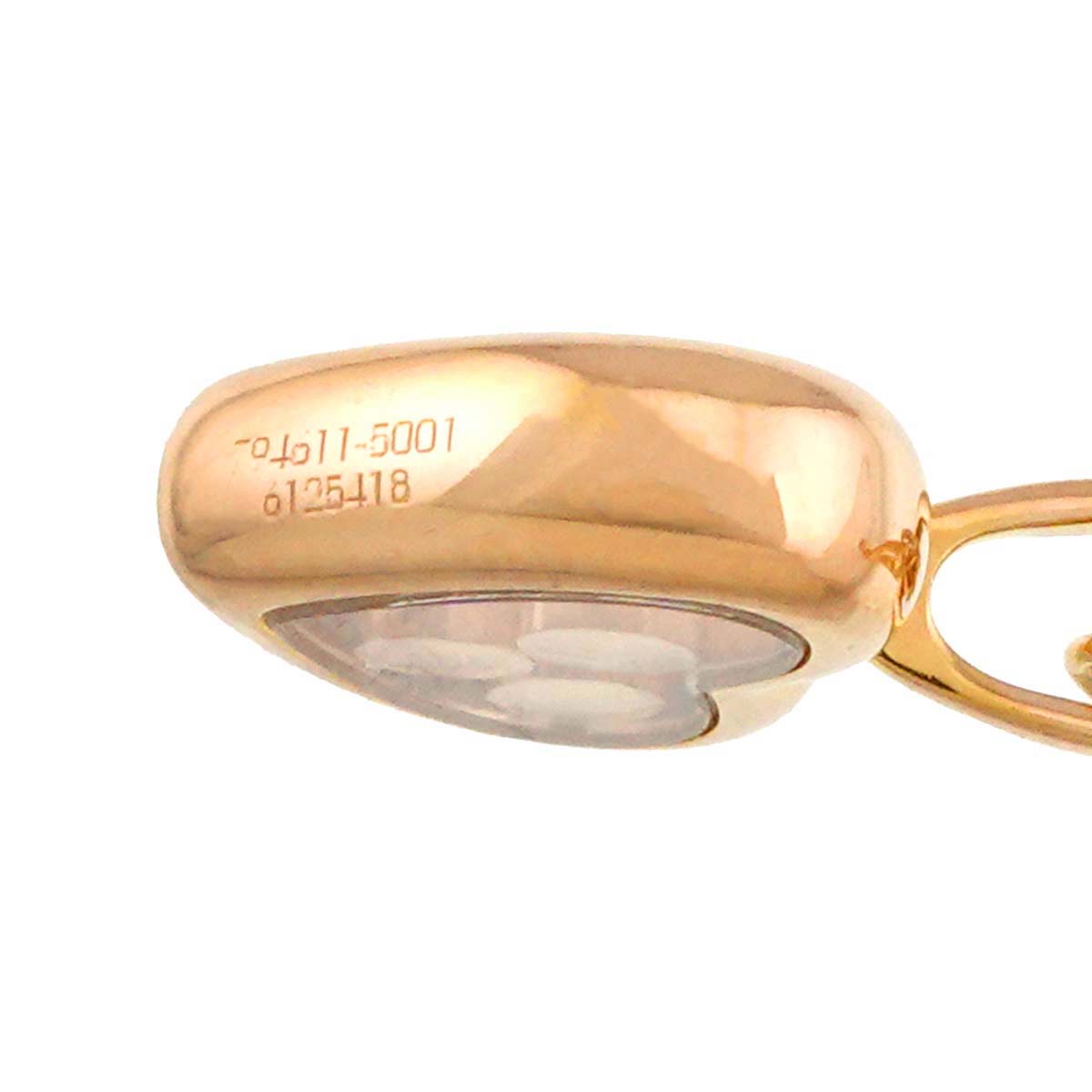 Happy Diamond Heart Necklace 18K PG 750