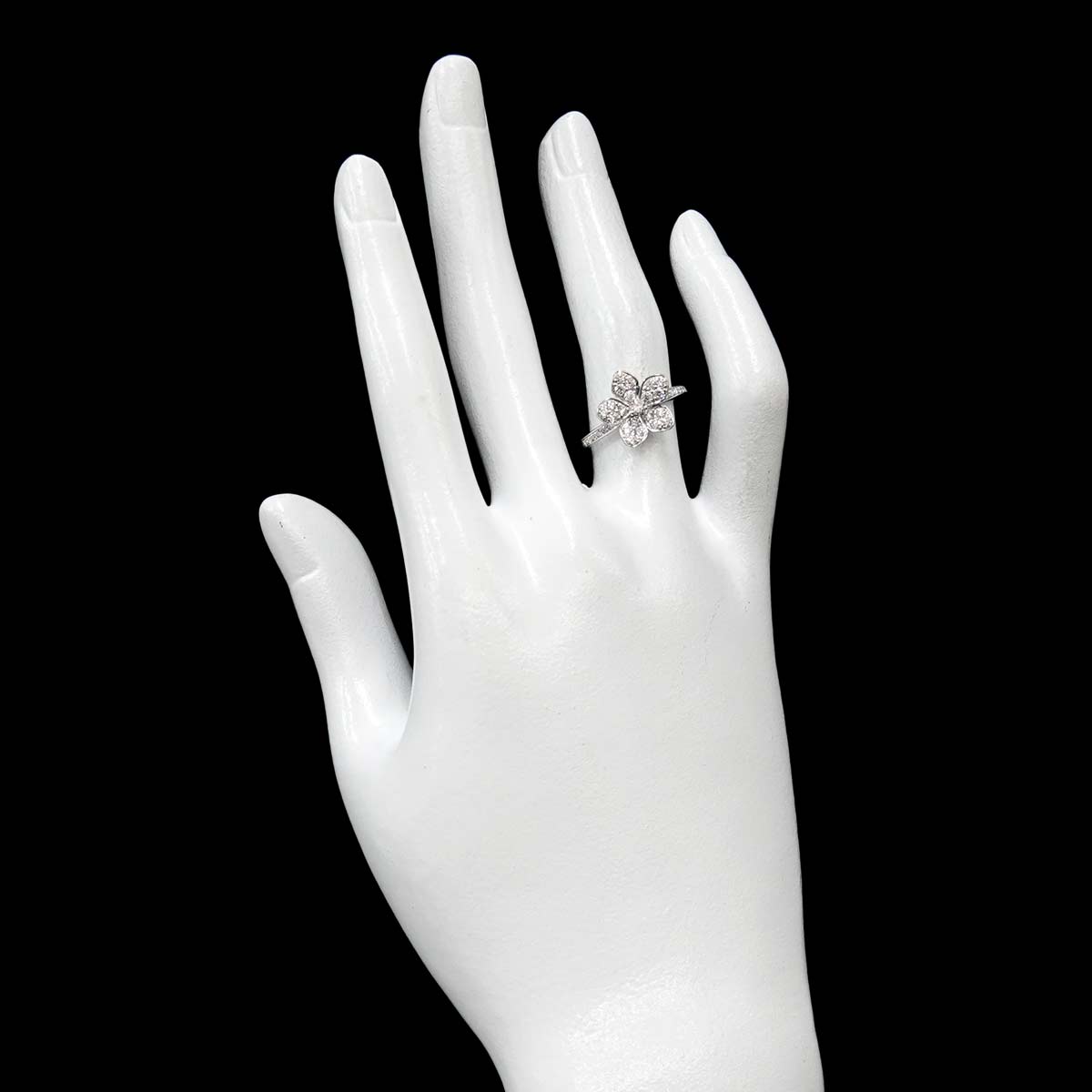 Wildflower Diamond Ring 18K WG 750 size6(US)