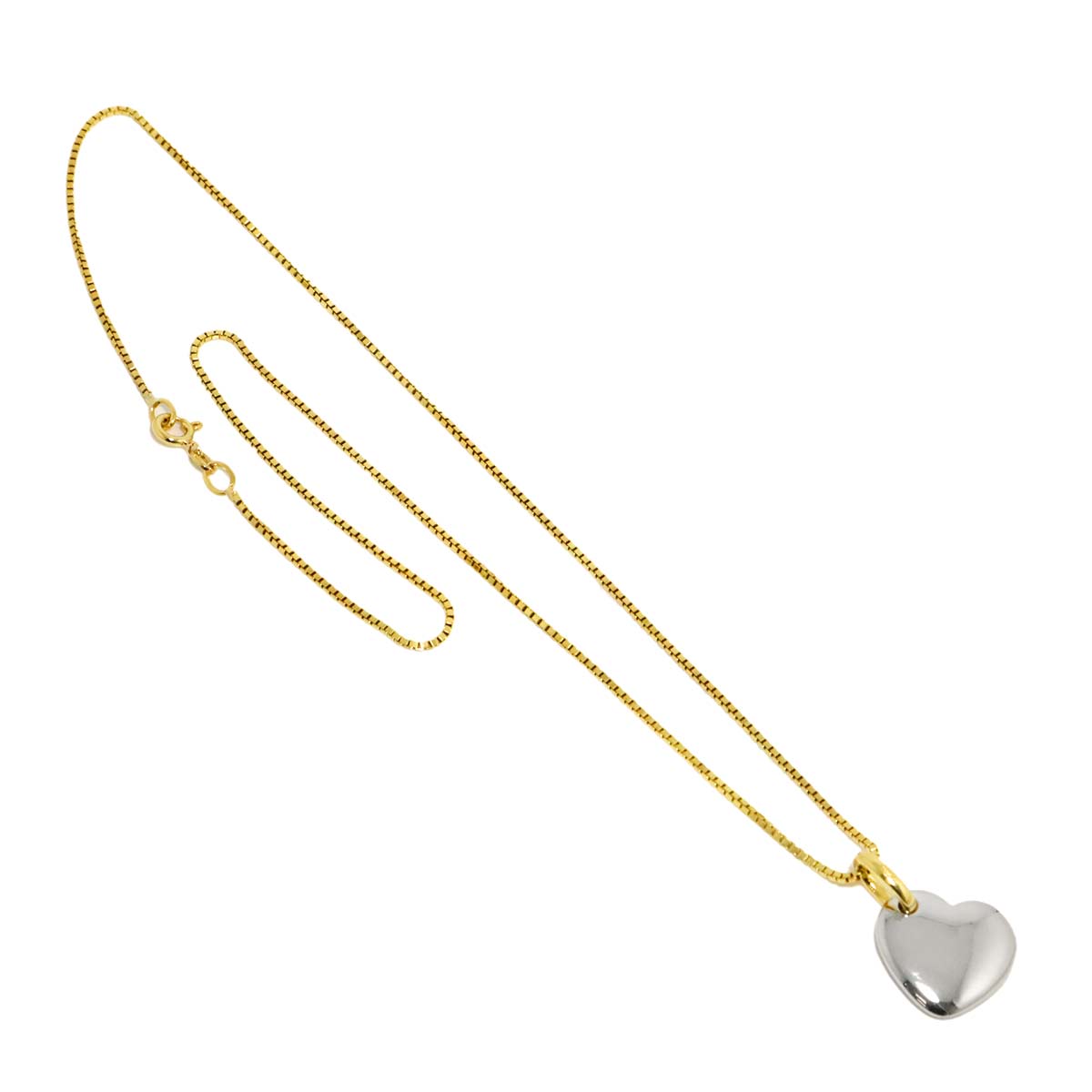 Heart Necklace 18K YG WG 750