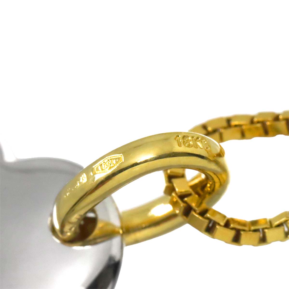 Heart Necklace 18K YG WG 750