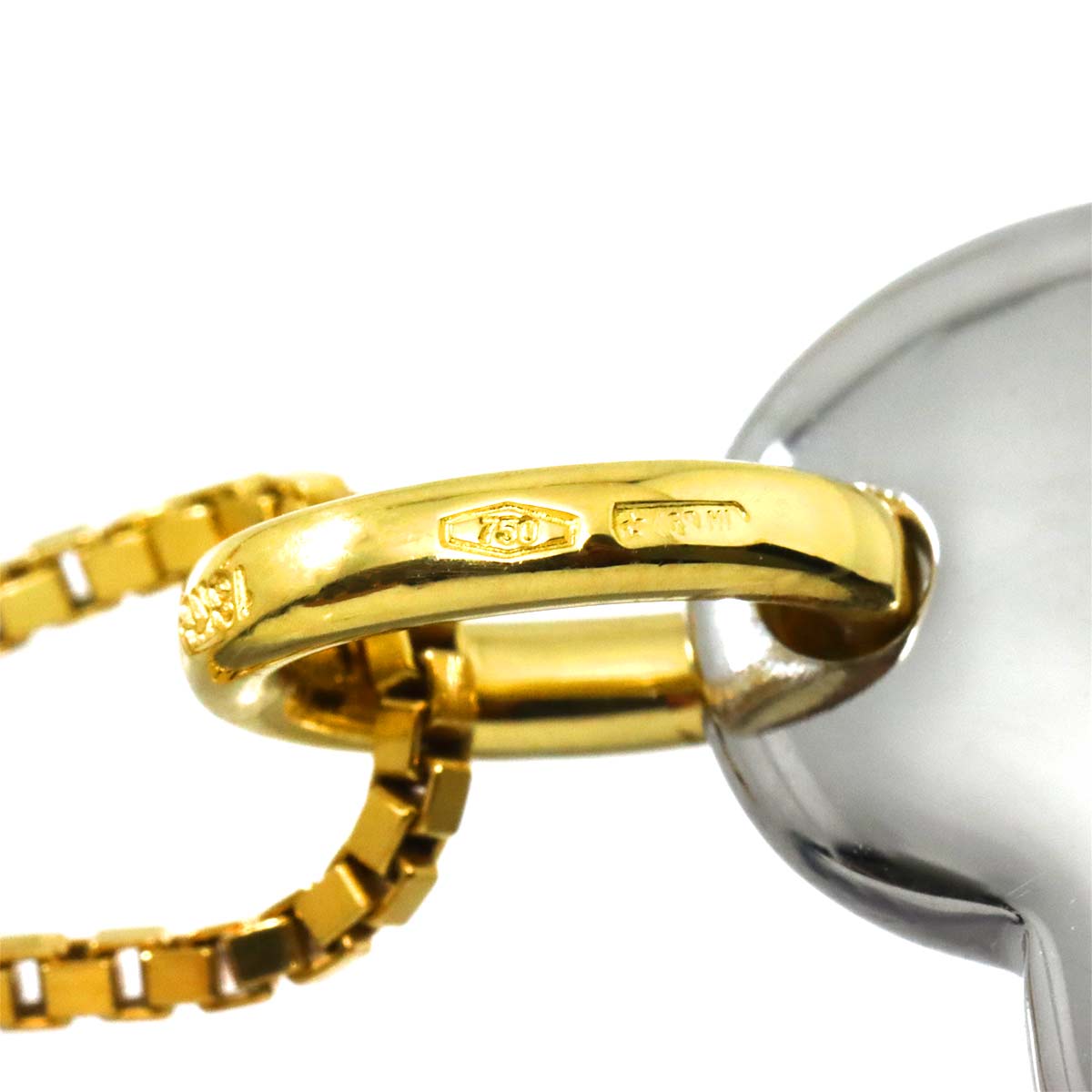 Heart Necklace 18K YG WG 750