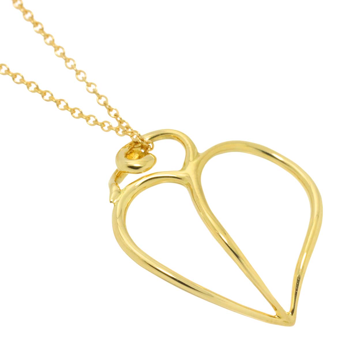 Apple Heart Leaf Necklace 18K Yellow Gold 750