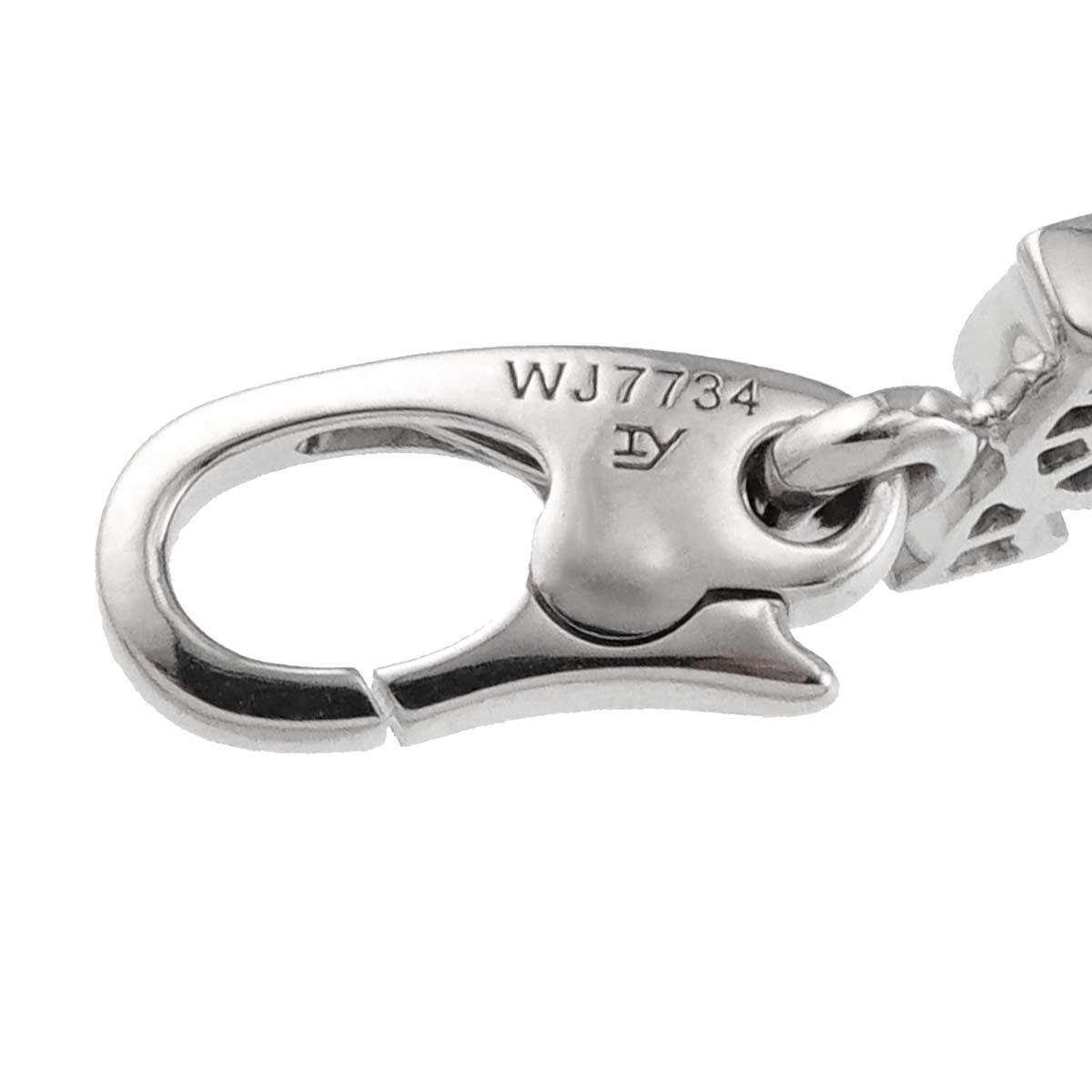 2C Diamond Charm Pendant 18K White Gold 750