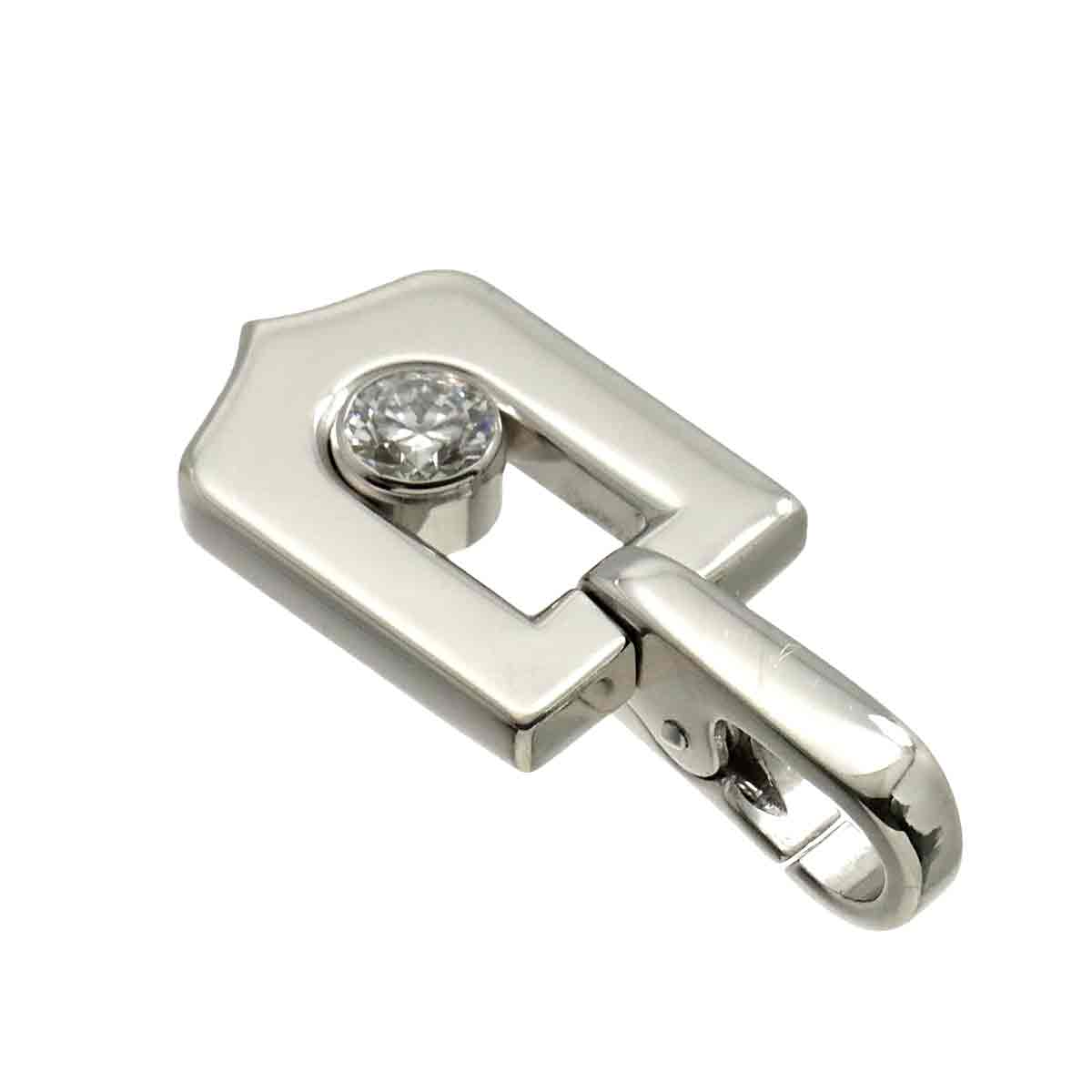 88 Fortune Diamond Charm Pendant 18K White Gold 750