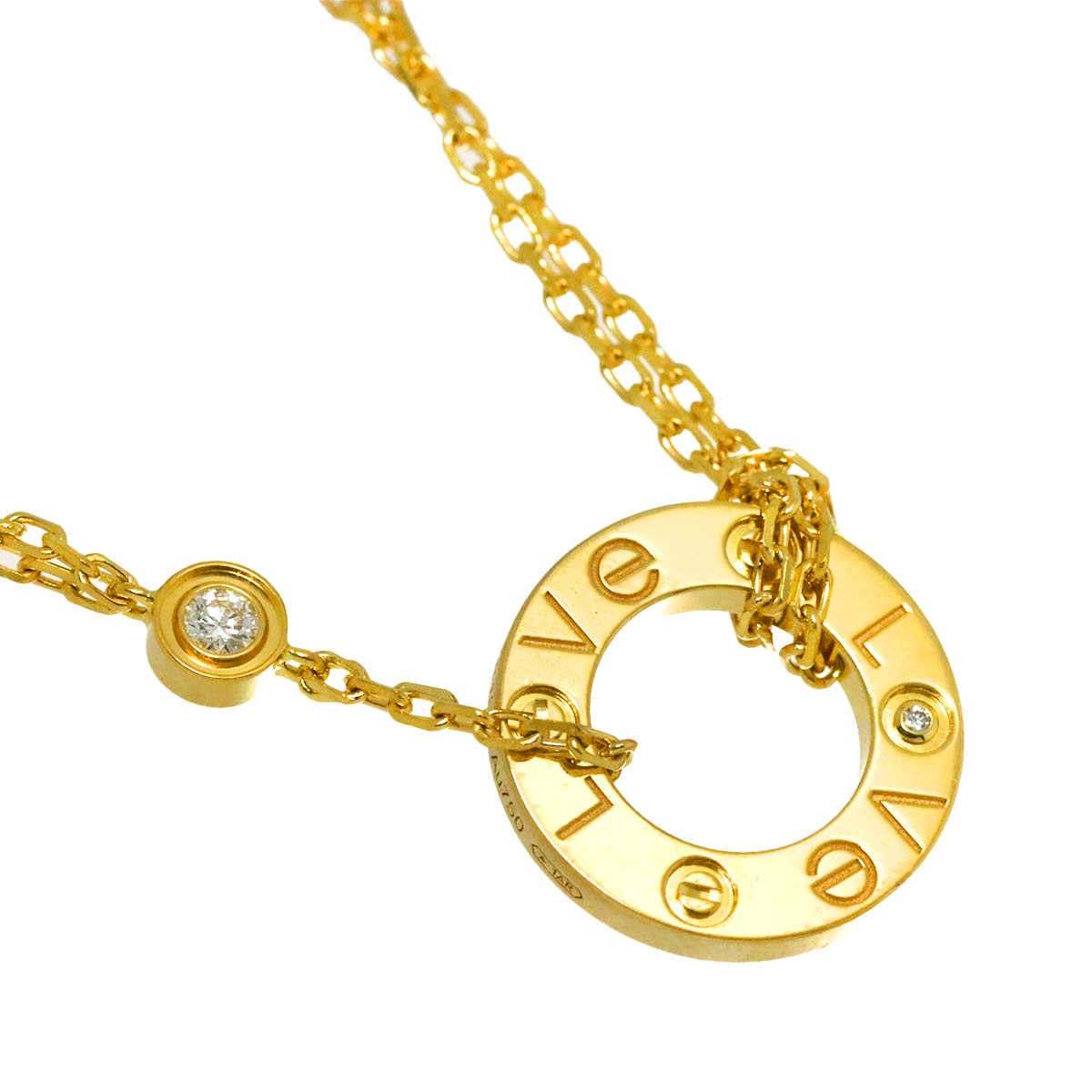 Love Diamond Necklace 18K Yellow Gold 750