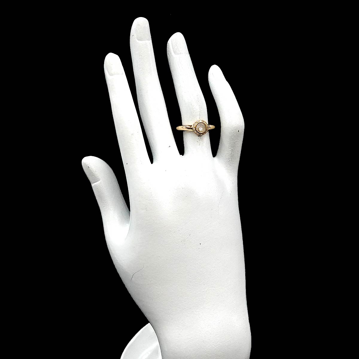 Happy Diamond Ring 18K YG 750 Size4.75-5(US)