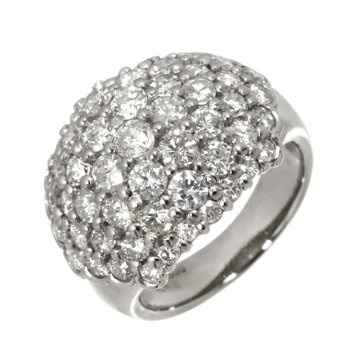 Diamond 2.82ct Ring Pt Platinum size5.25(US)