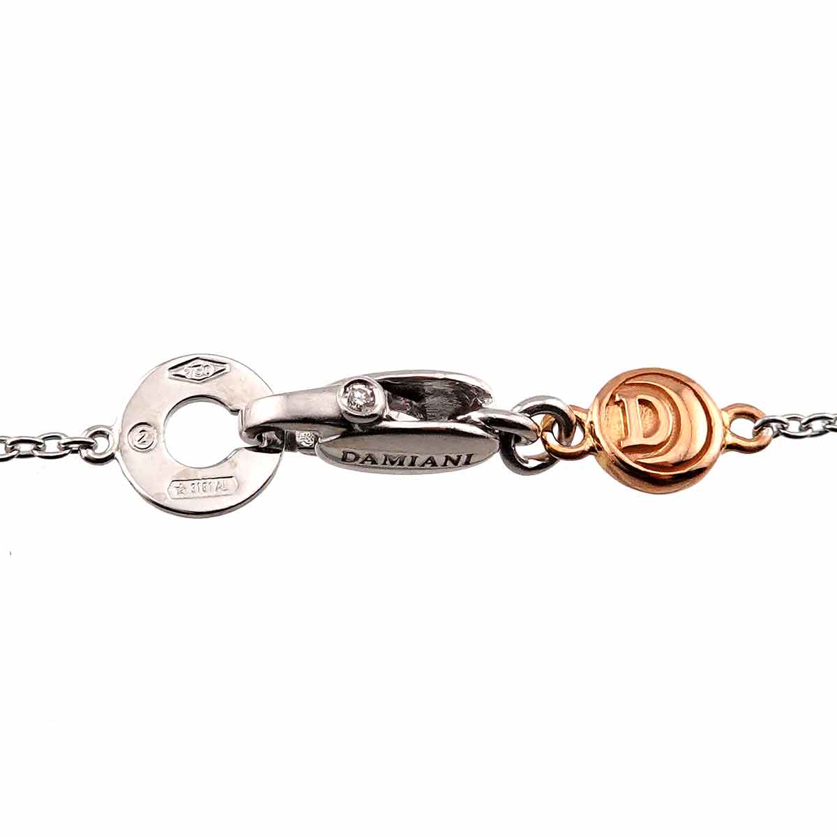 Diamond Necklace 18K WG PG 750