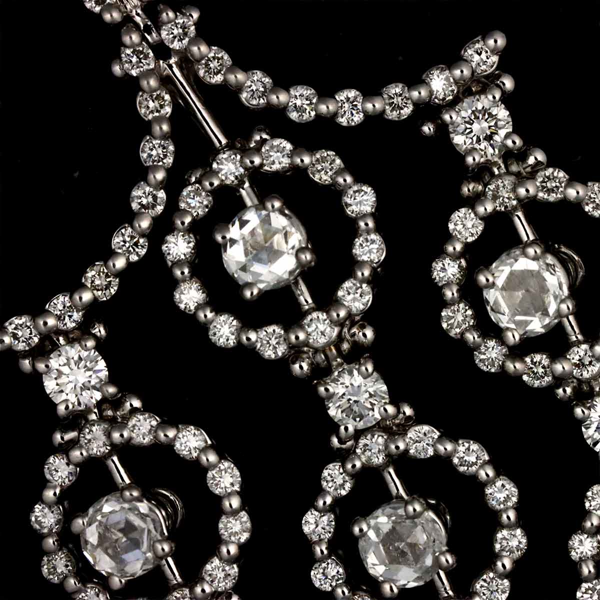 Diamond Necklace 18K WG PG 750