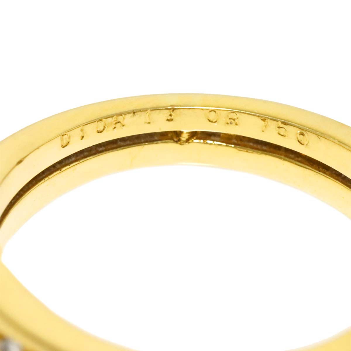 Sapphire Diamond Ring 18K YG 750 size6.25-6.5(US)