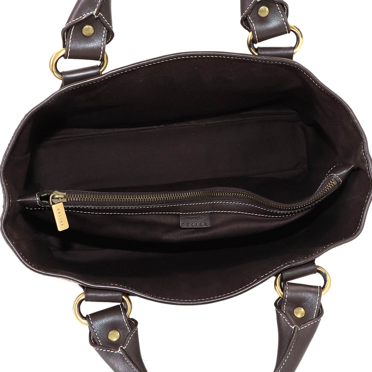 Macadam Boogie Hand Bag Canvas Leather Brown Vintage