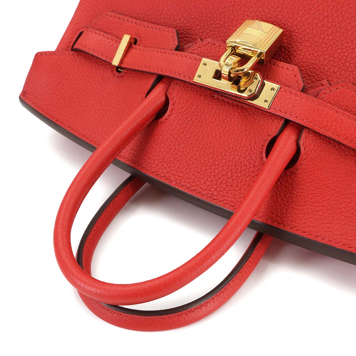 Birkin 25 Togo Leather Rouge de Coeur Hand Bag Purse