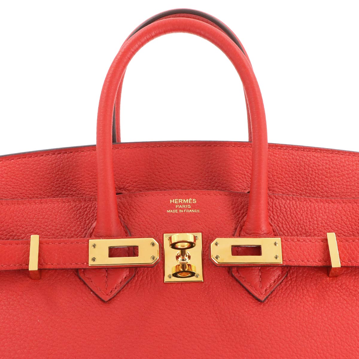 Birkin 25 Togo Leather Rouge de Coeur Hand Bag Purse