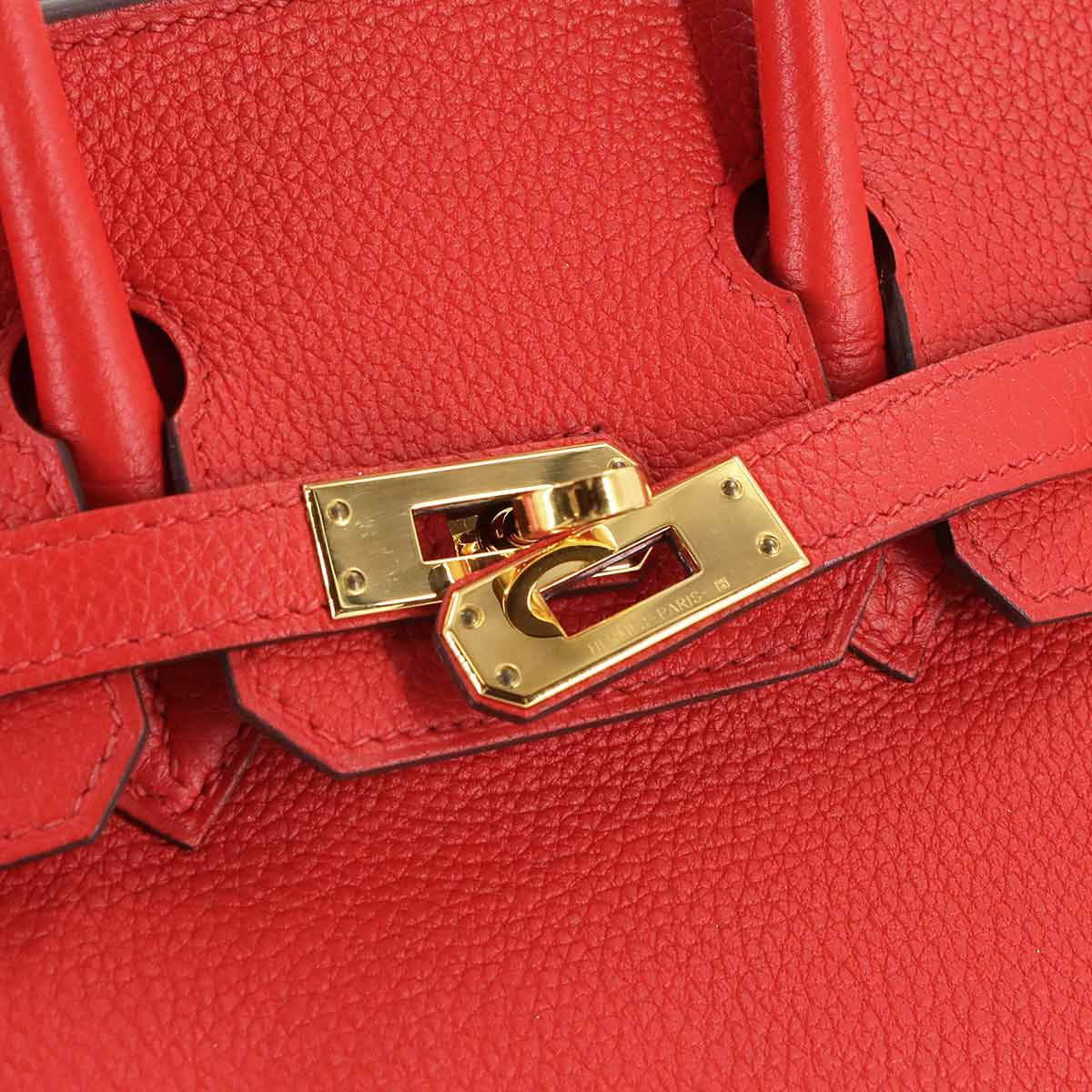 Birkin 25 Togo Leather Rouge de Coeur Hand Bag Purse