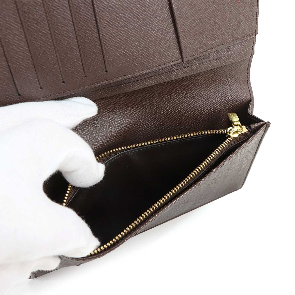 Damier Brazza Wallet Ebene Brown N60017 Purse