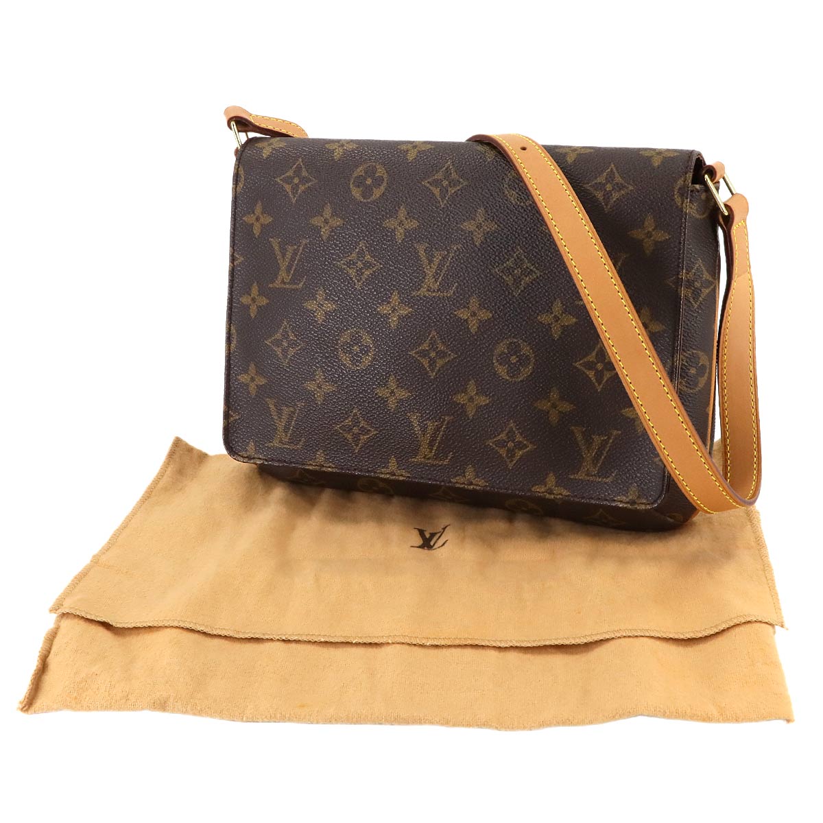 Monogram Musette Tango Short Shoulder Bag Brown M51257