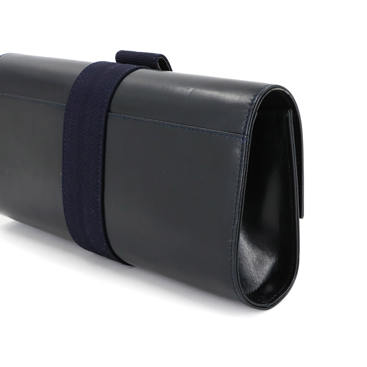 Vara Clutch Shoulder Bag Leather Navy AQ216165