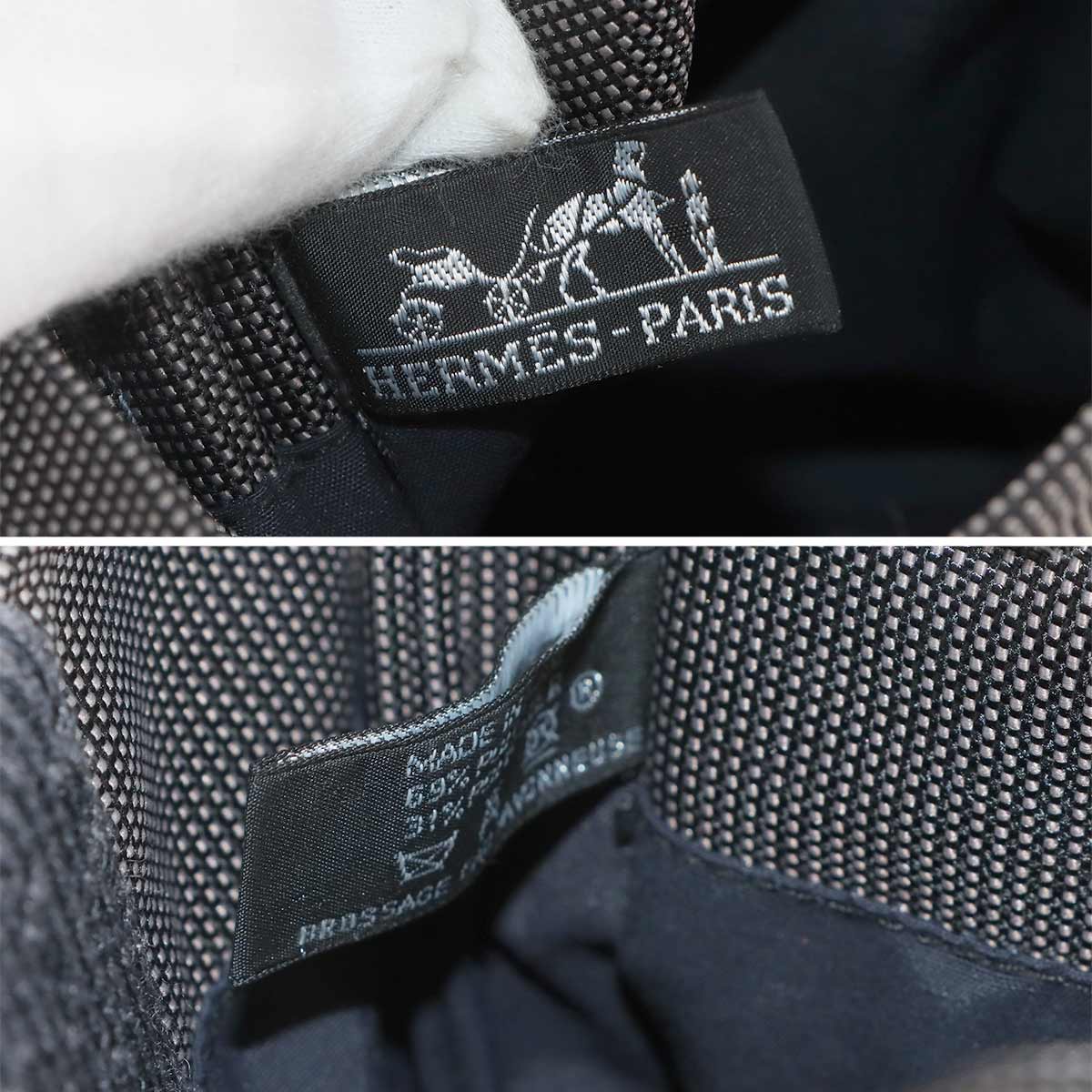 Herline Pochette Shoulder Bag Canvas Gray Purse