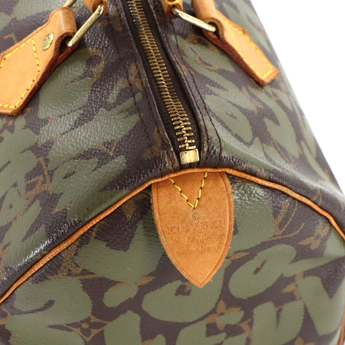 Monogram Graffiti Speedy 30 Hand Bag Khaki M92194 Purse