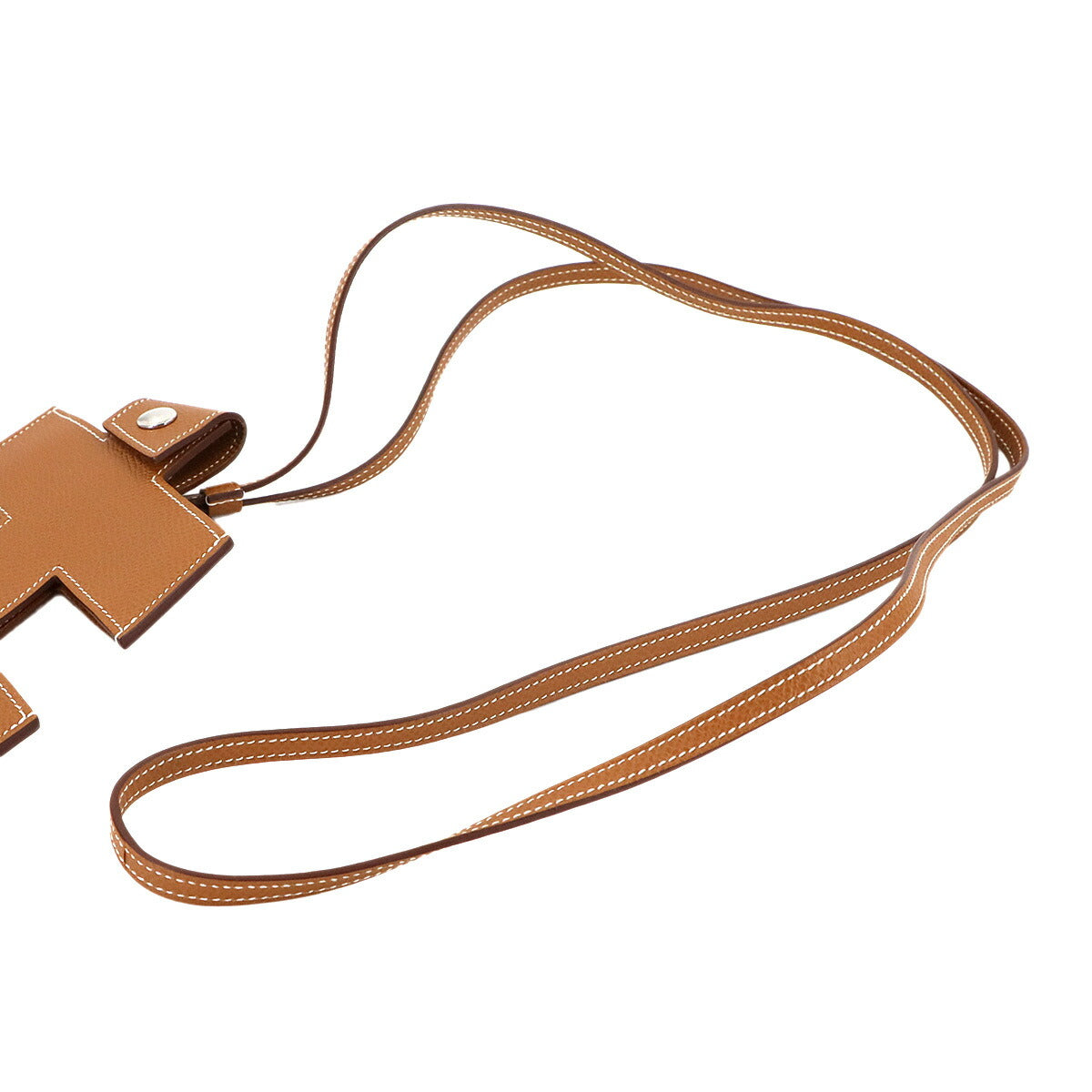 H Tag Phone Holder Phone Case Epsom Gold Brown 90307584