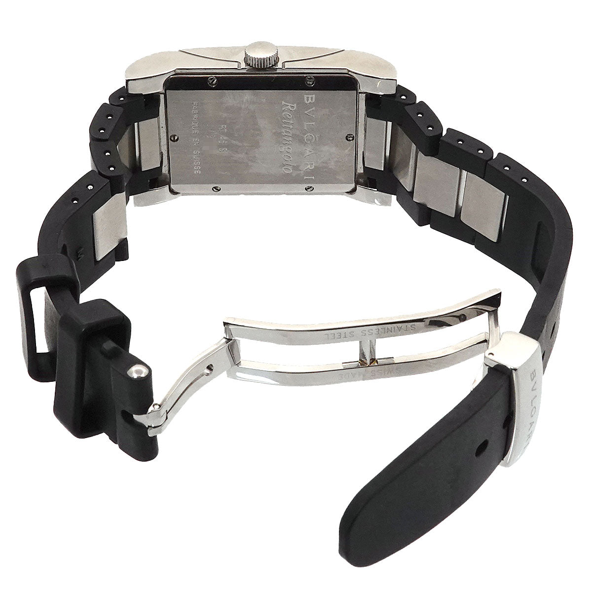 Rettangolo RT45S Automatic Date Black Dial Mens Watch