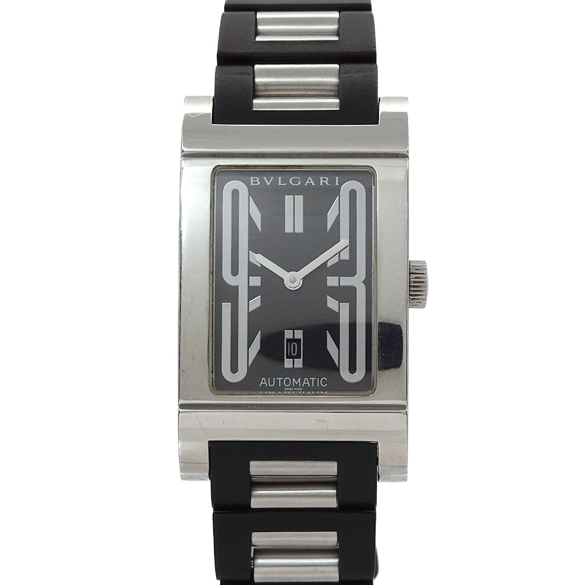 Rettangolo RT45S Automatic Date Black Dial Mens Watch