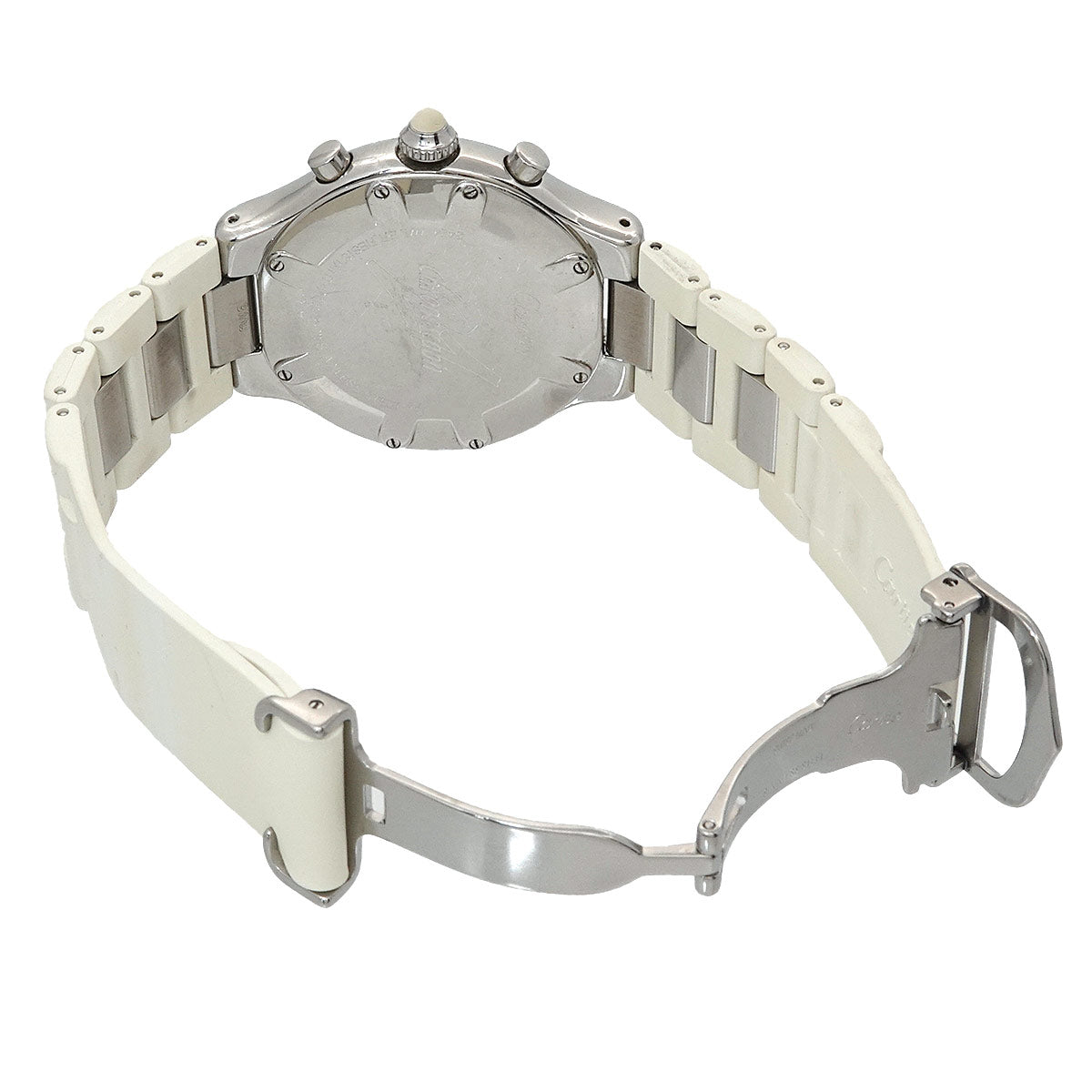 Must 21 Chronoscaph W10184U2 Date Quartz White Dial Mens