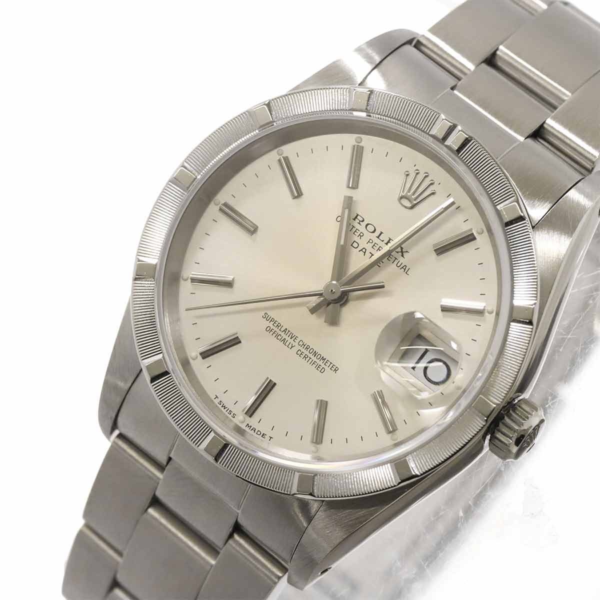 Oyster Perpetual Date 15210 Serial E Automatic Silver Dial