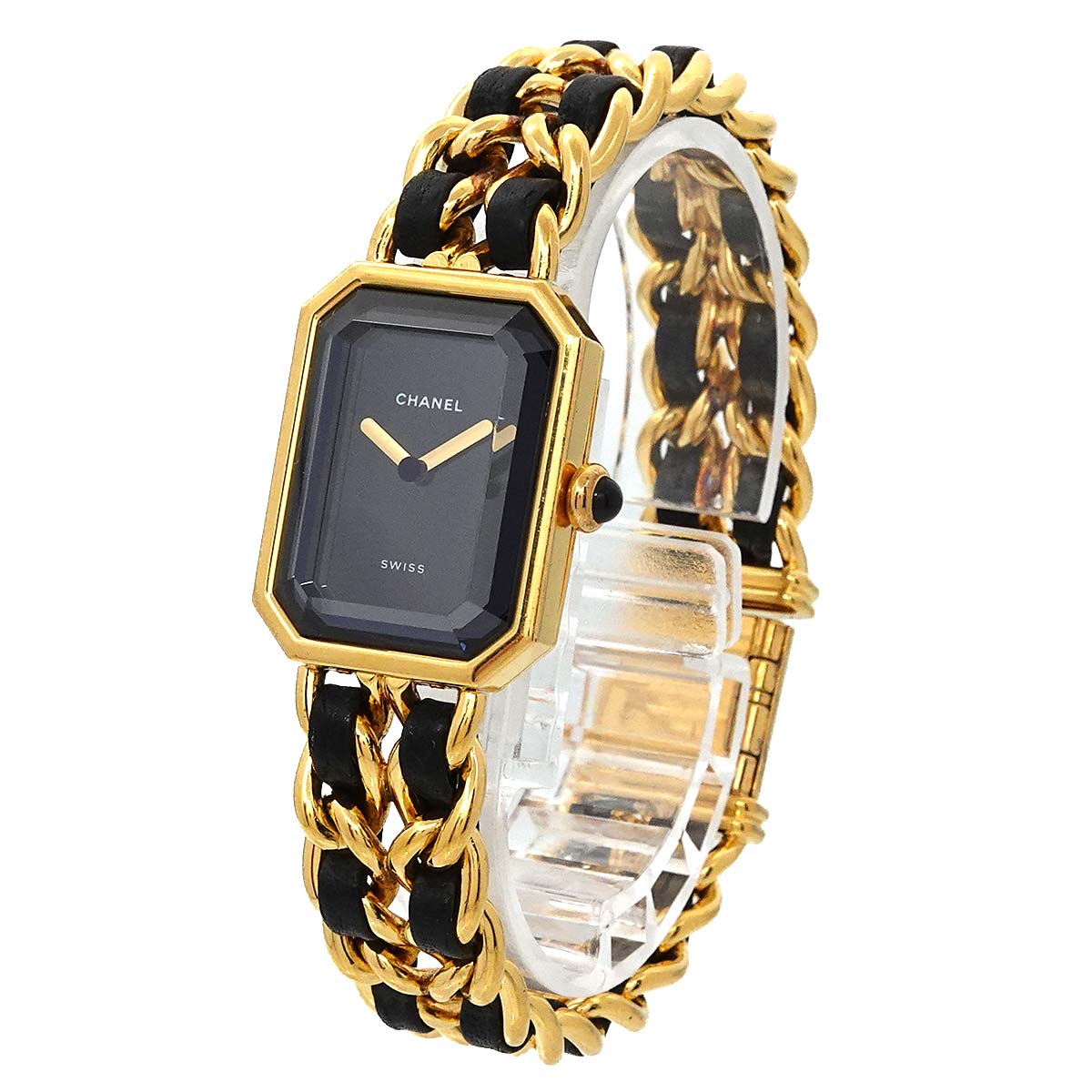 Premiere Size L H0001 Vintage Quartz Black Dial Ladies Watch