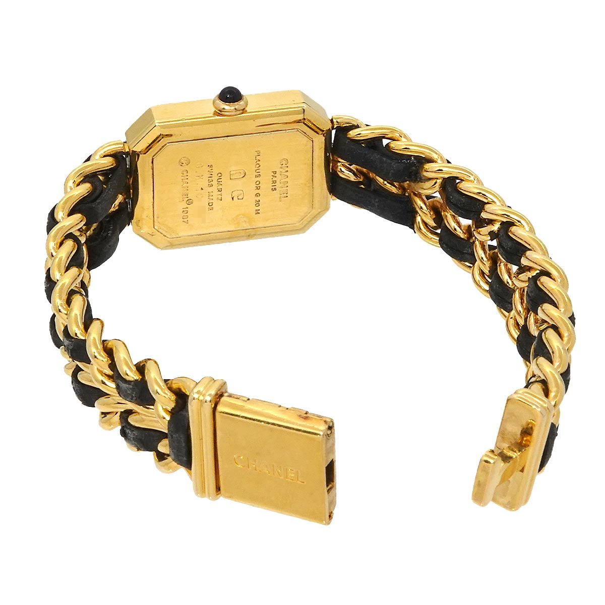 Premiere Size L H0001 Vintage Quartz Black Dial Ladies Watch