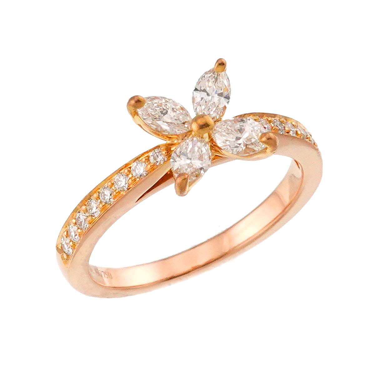 Victoria Diamond Ring 18K PG 750 Size4.75-5(US)