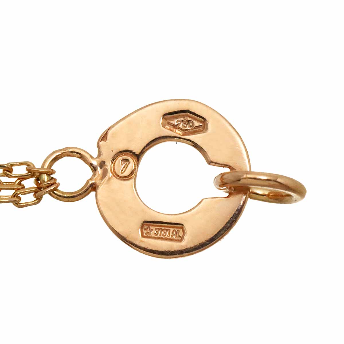 Diamond Necklace 18K WG PG 750