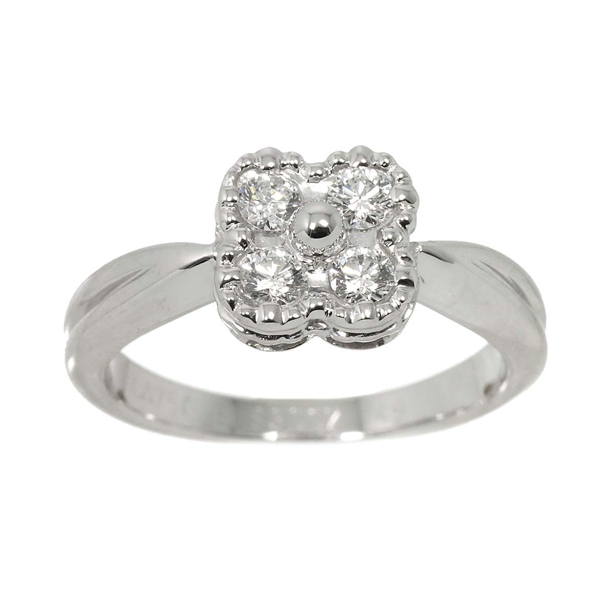 Diamond Ring 18K WG 750 size49 4.75-5(US)