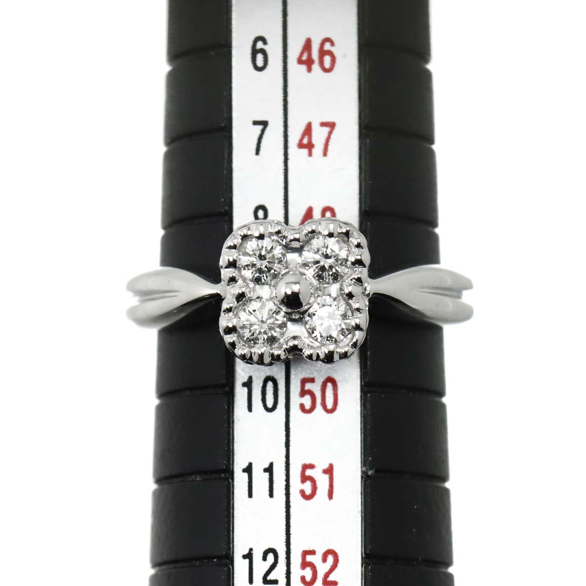 Diamond Ring 18K WG 750 size49 4.75-5(US)