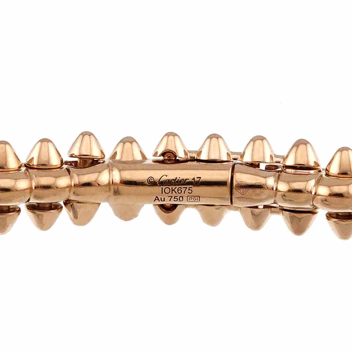 CLASH DE CARTIER SM Bracelet Bangle 18K Pink Gold 750 Size17