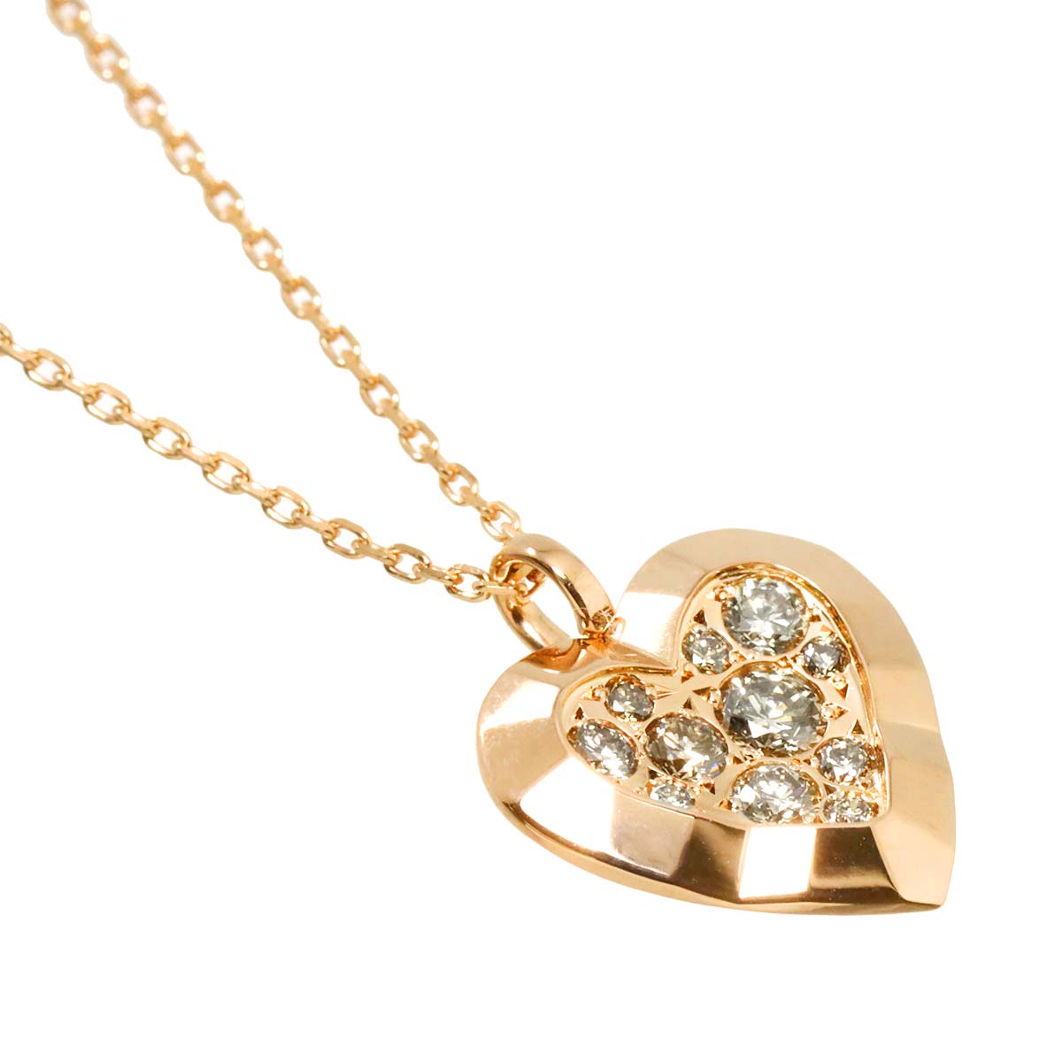 BrownDiamond 0.35ct Necklace 18K Pink Gold 750