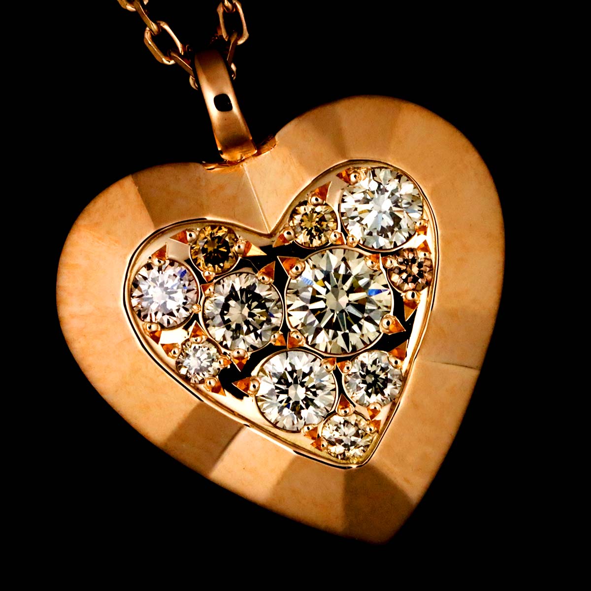 BrownDiamond 0.35ct Necklace 18K Pink Gold 750