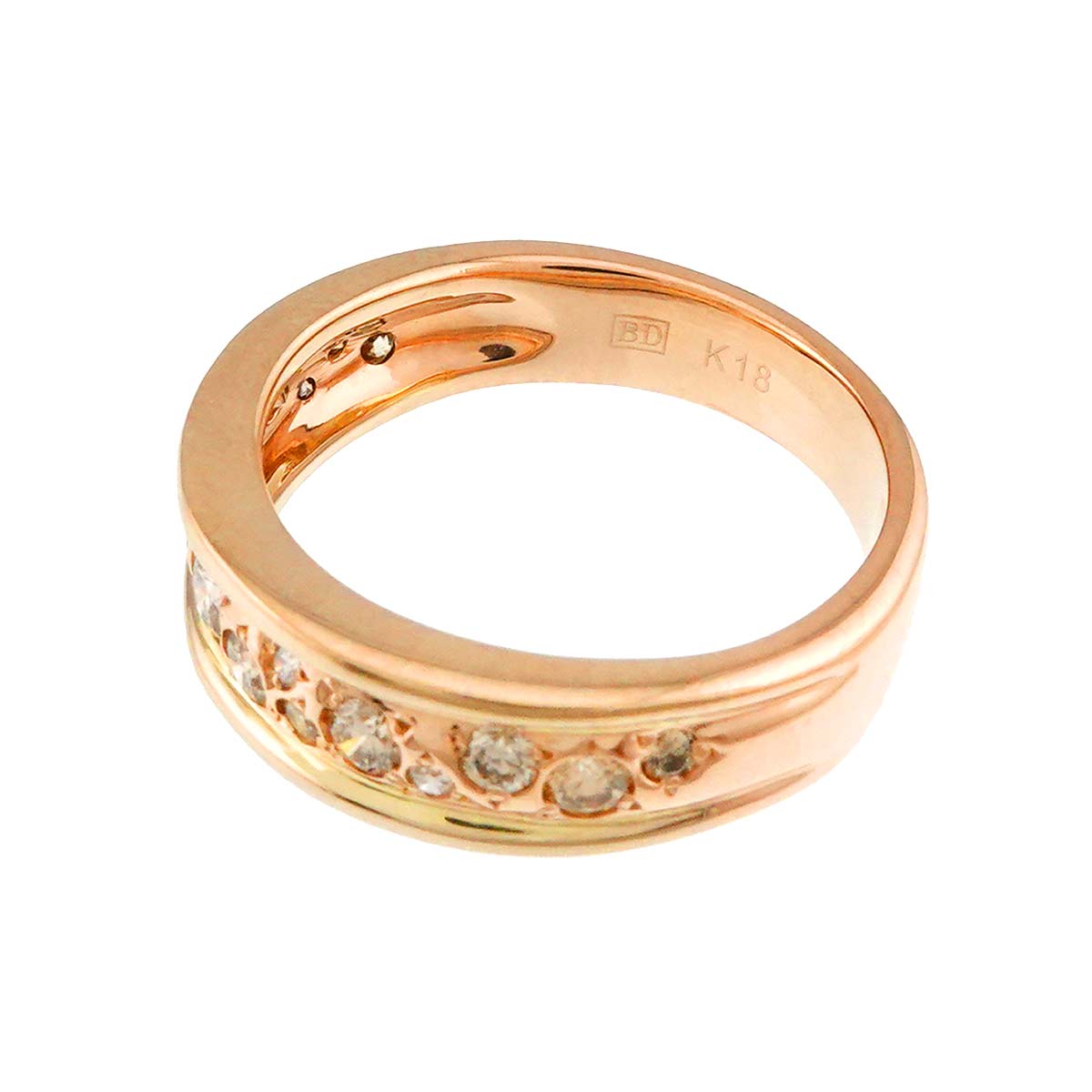 Diamond 0.50ct Ring 18K Pink Gold size7.25(US)