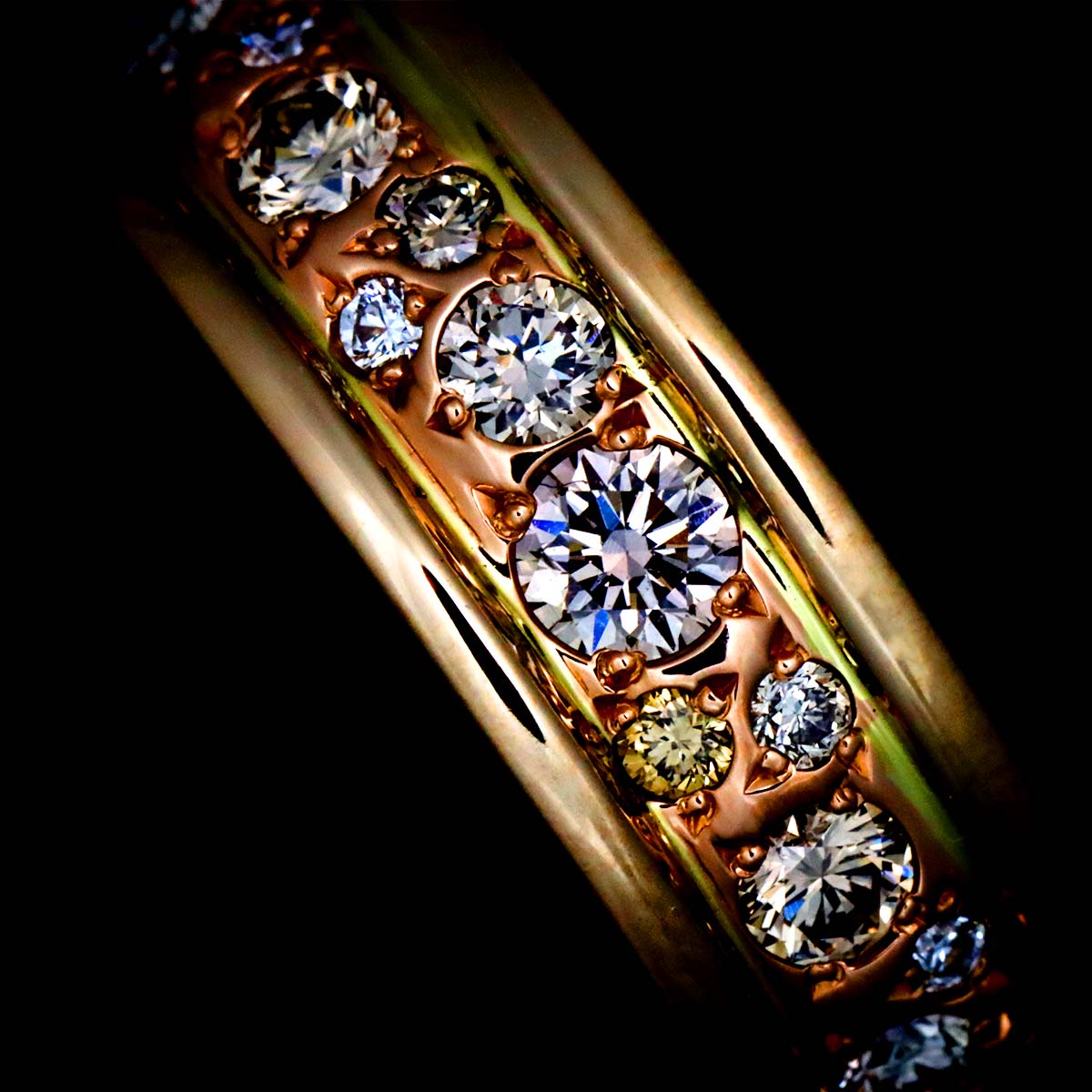 Diamond 0.50ct Ring 18K Pink Gold size7.25(US)