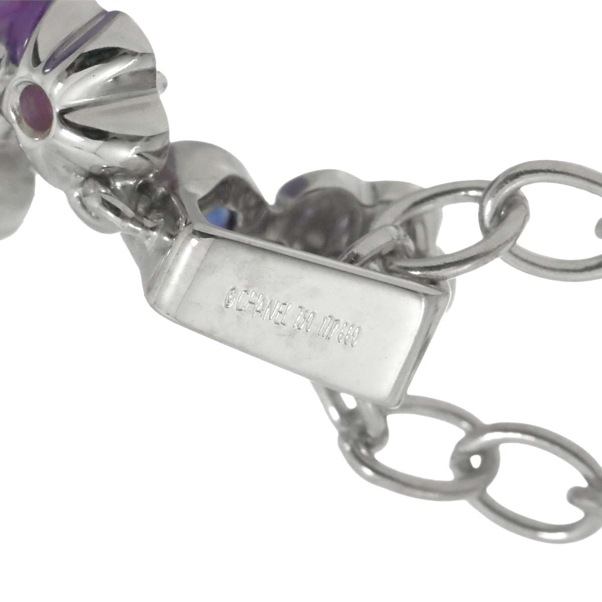 Mademoiselle Multi Stone Long Necklace 18K WG 750