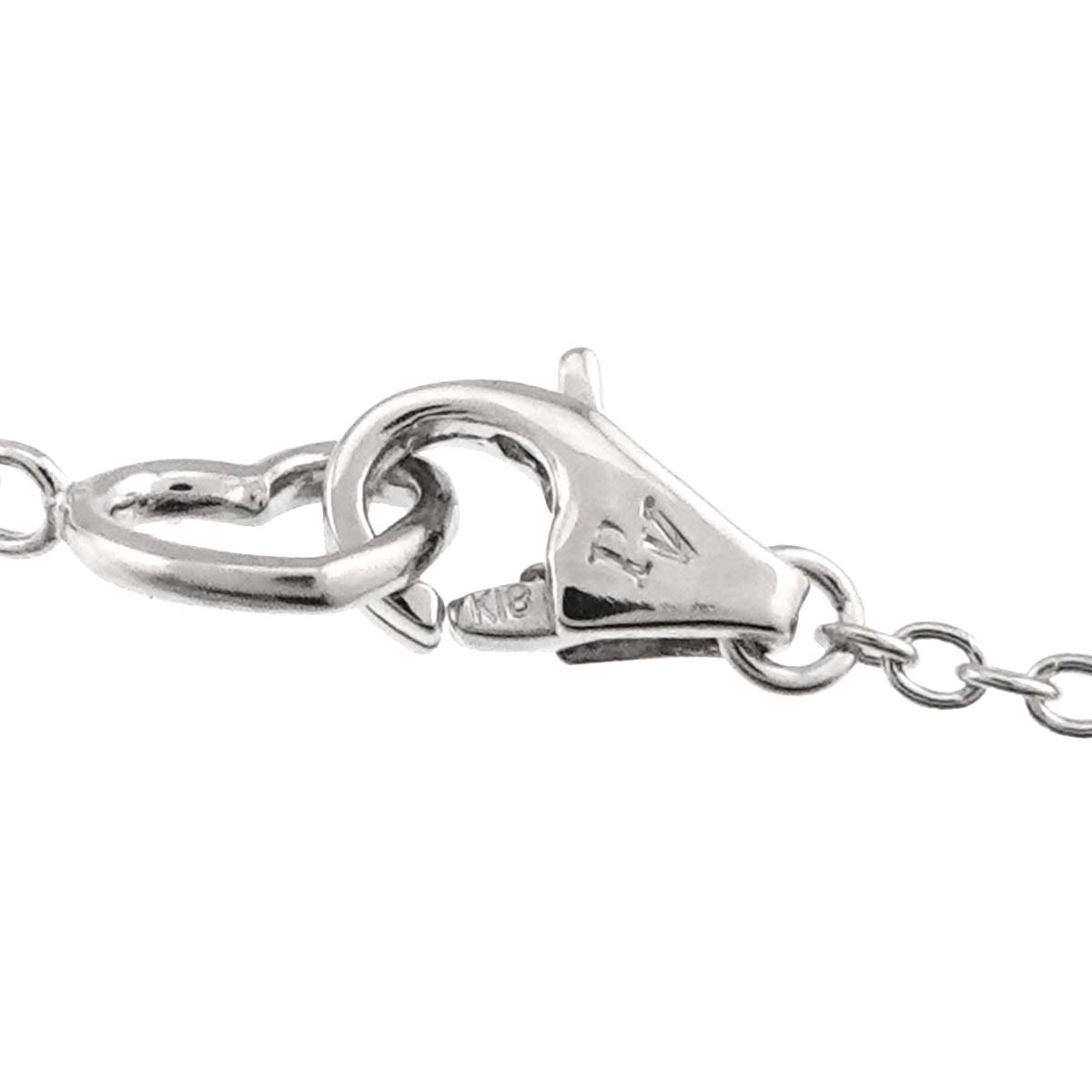 Sapphire 2.17ct Diamond 0.27ct Cross Necklace 18K WG 750