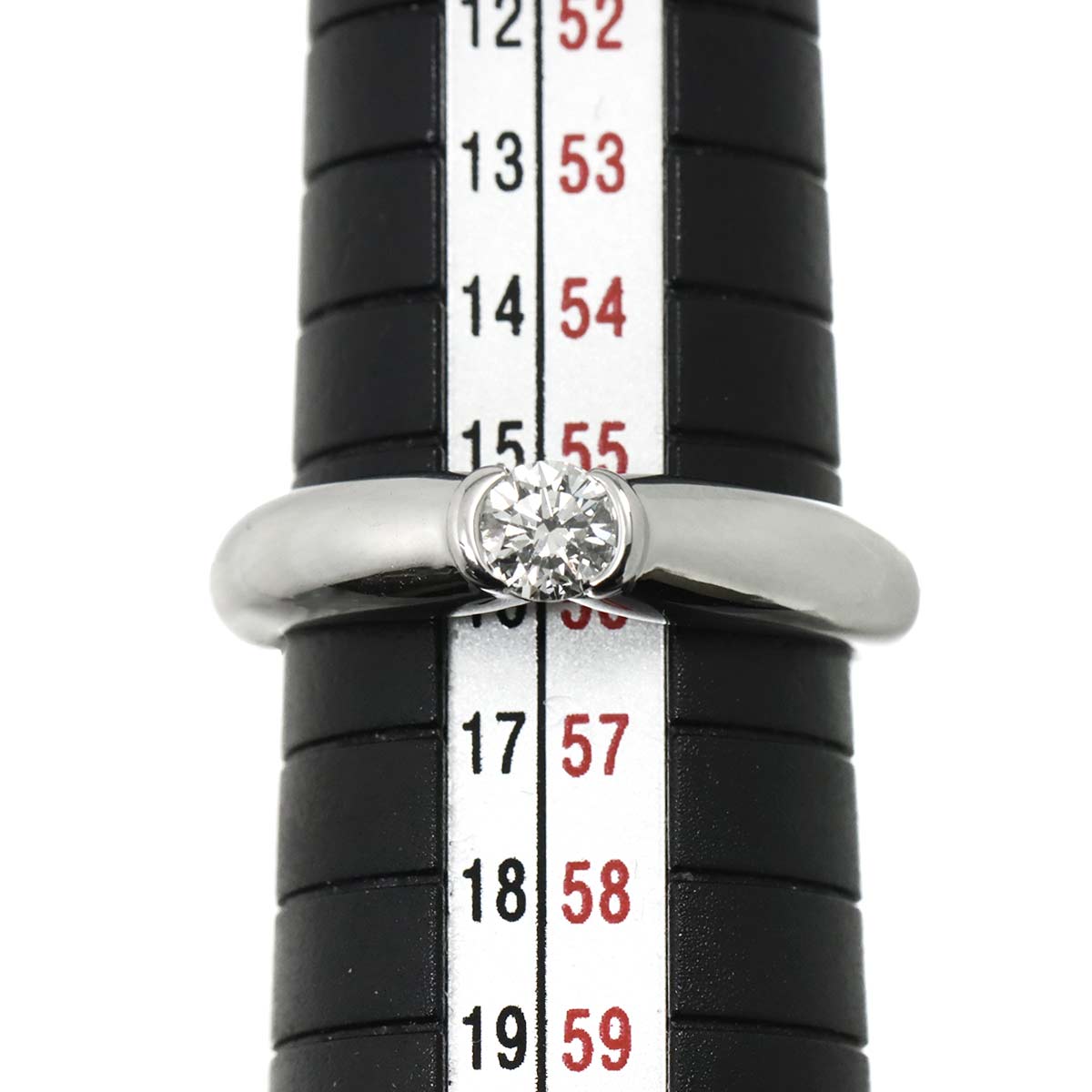 Diamond Ring 18K White Gold 750 size56 7.5(US)