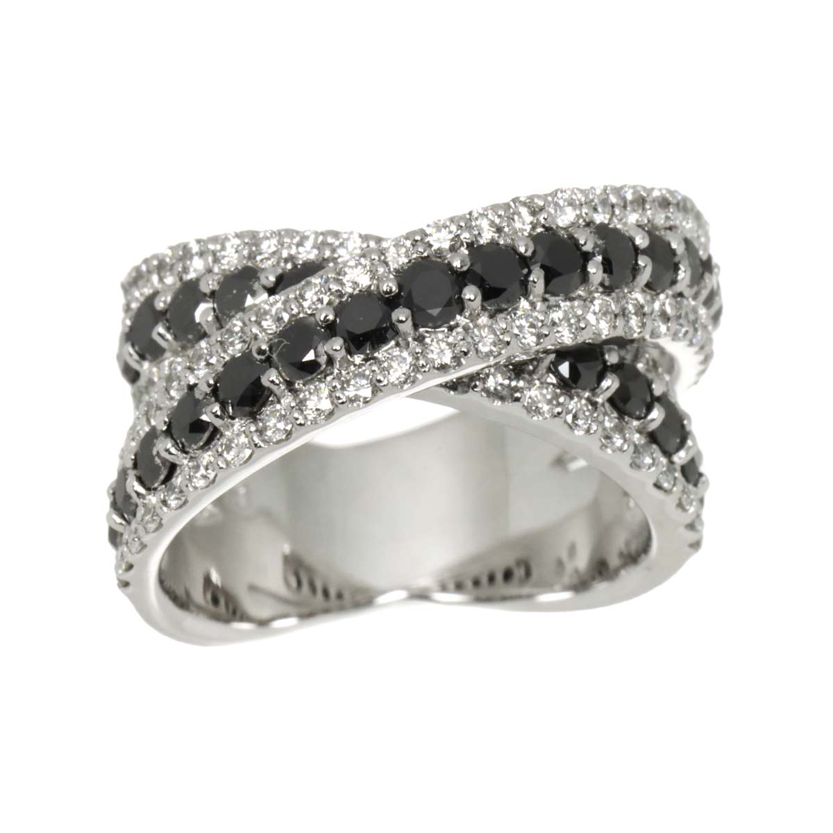 Diamond 1.93/1.01ct Ring 18K WG 750 Size6(US)