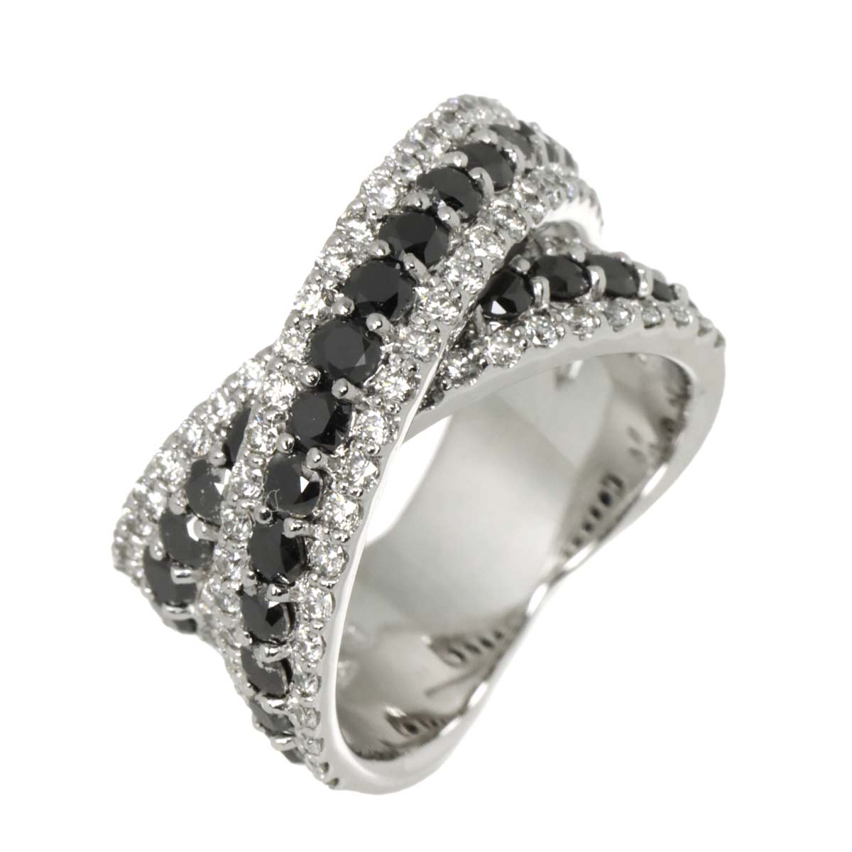 Diamond 1.93/1.01ct Ring 18K WG 750 Size6(US)