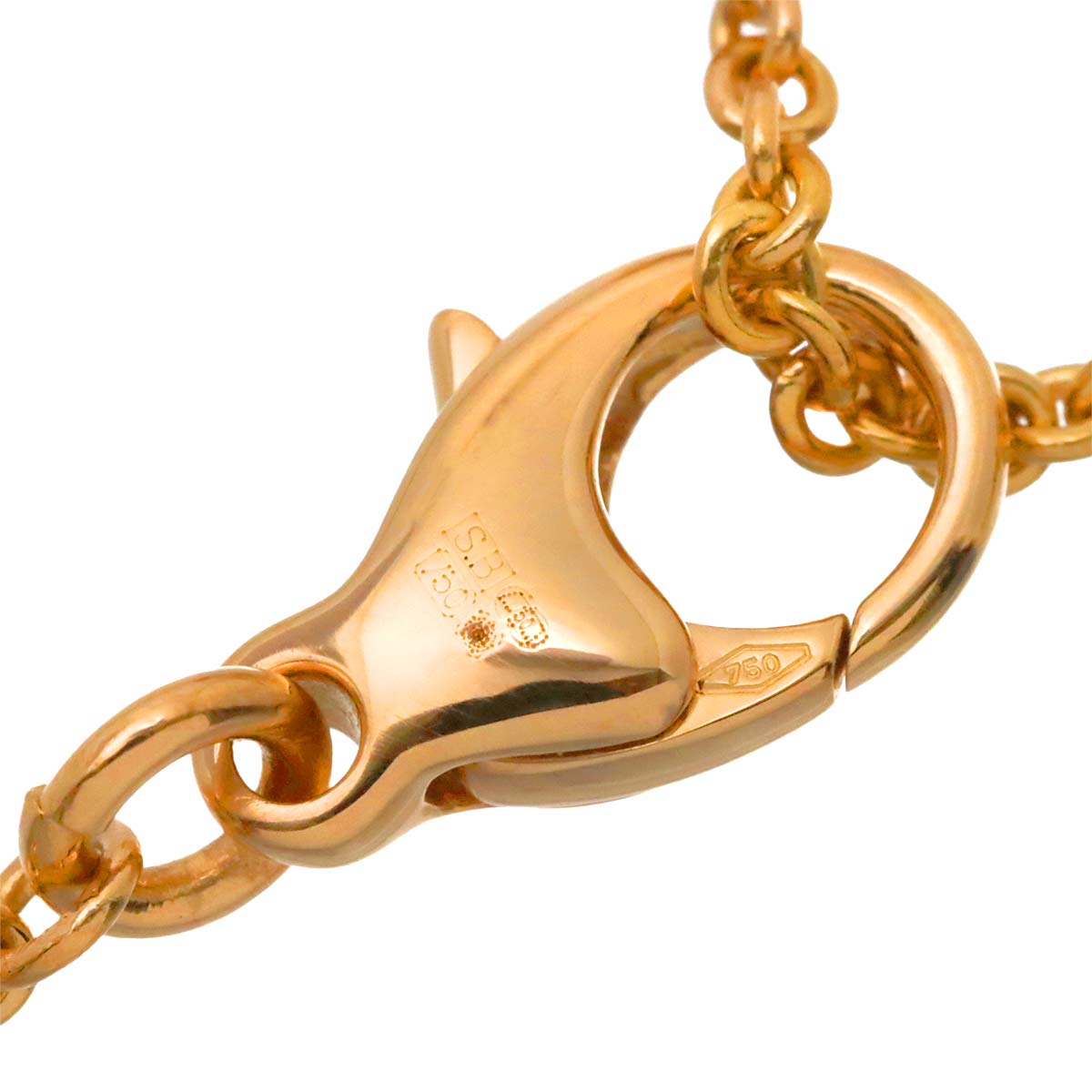 Sapphire Garnet Necklace 18K Pink Gold 750